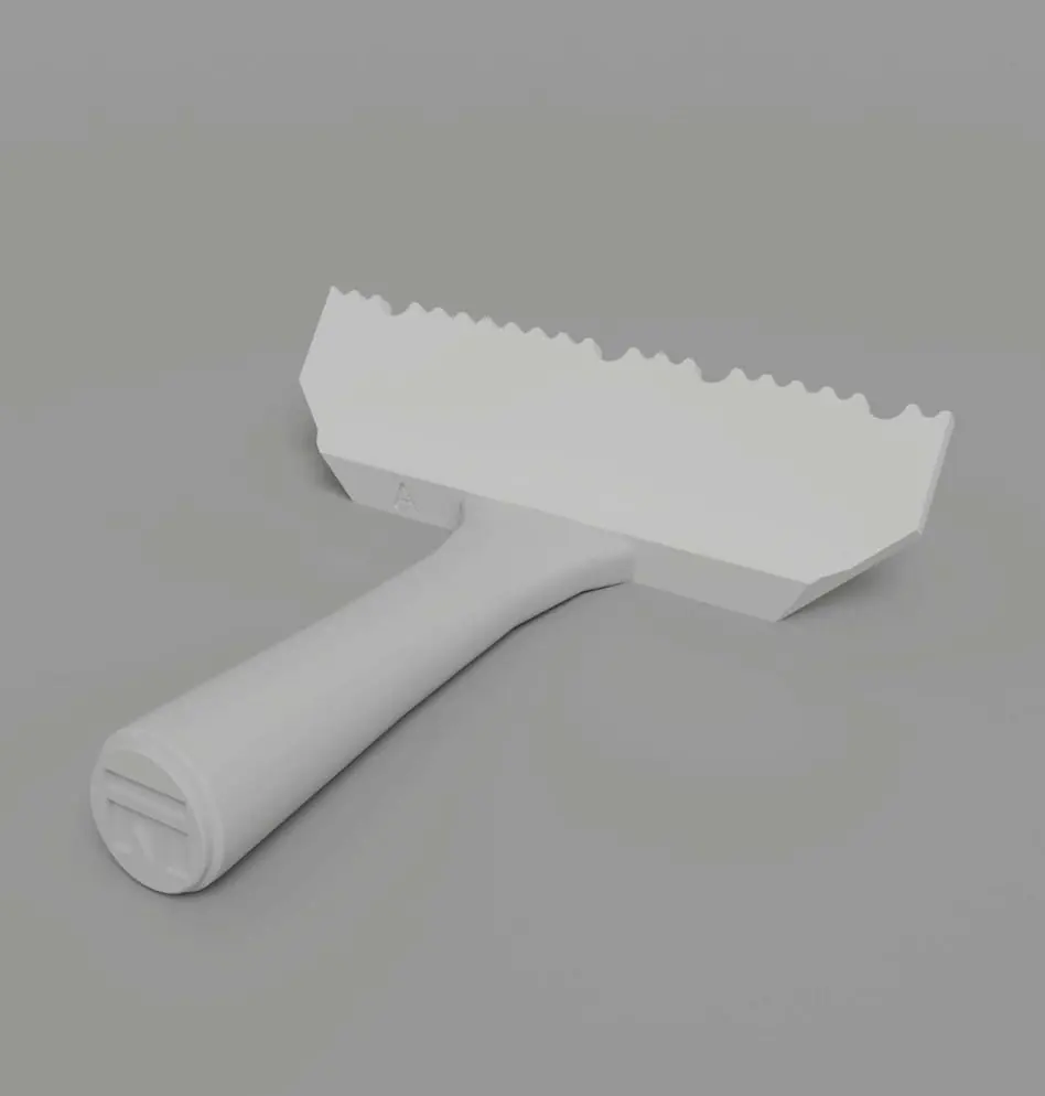 Meoded Fluted Raked White A comb tool used to rake vertical flutes into wet Intonaco plaster