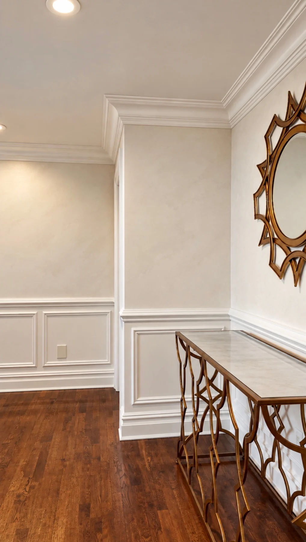 Limewash hallway walls in Creative White MC-748 — Franklin Lakes, NJ