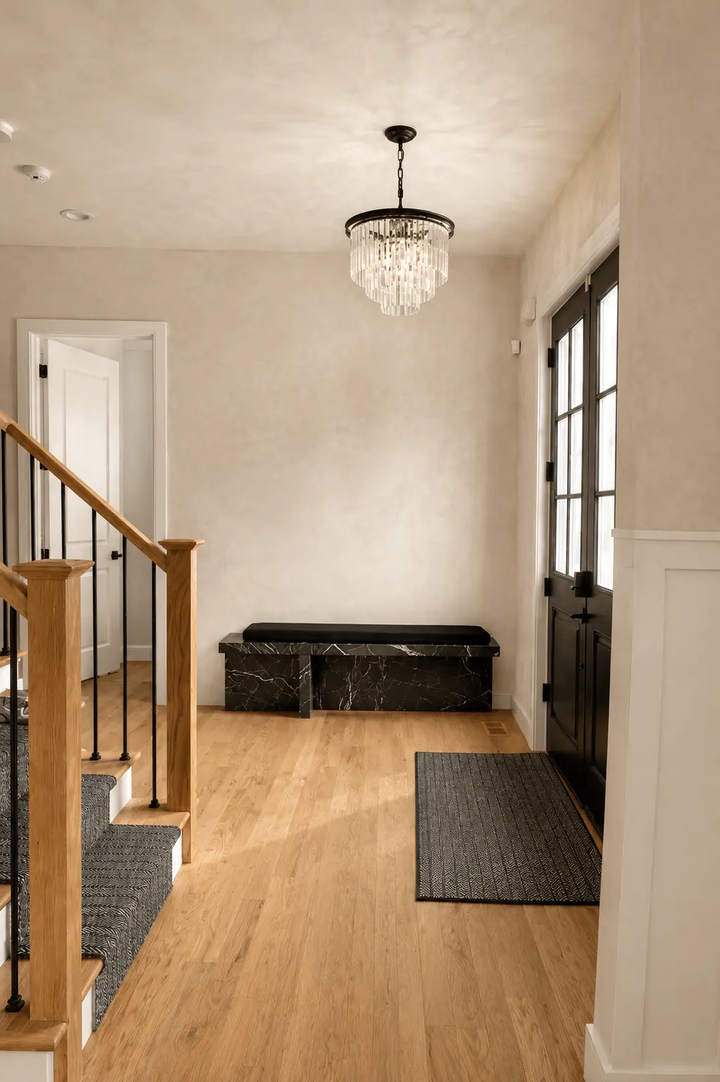 Limewash entry foyer in a Glen Rock, NJ home