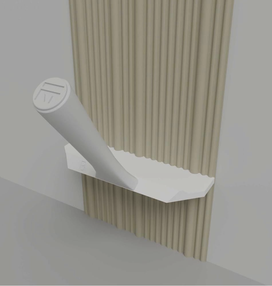 Meoded Fluted Raked White B tool for Intonaco plaster fluting