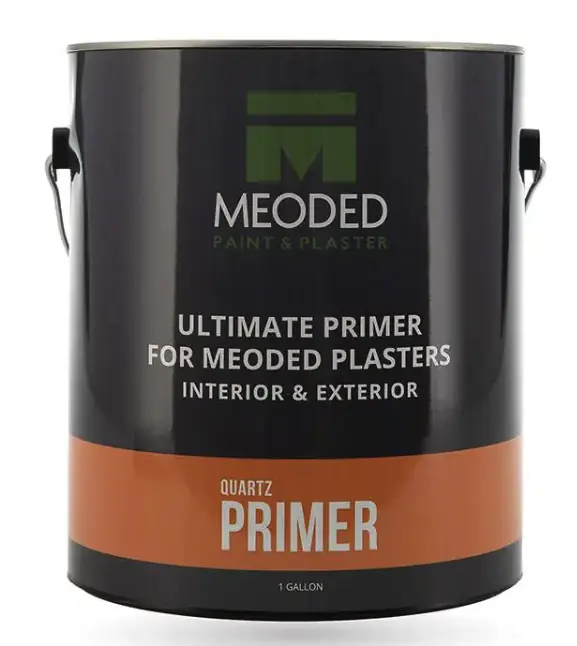 Meoded Quartz Primer bucket used as the base coat under fluted Intonaco plaster on the New Brunswick, NJ fireplace