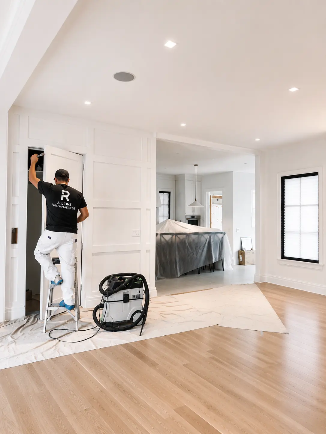 Trim and millwork preparation before finishing